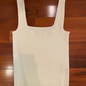White rubbed Vince tank top. Size medium